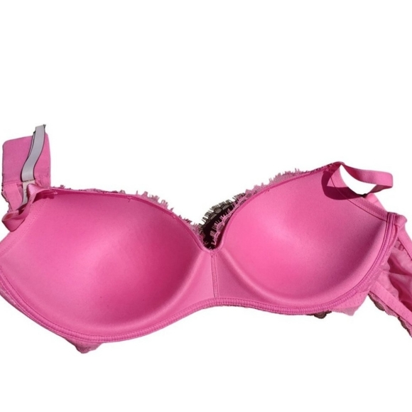 NWT Victoria's Secret Dream Angels Full Coverage No Wire Lace Bra Pink Berry 38D - Picture 7 of 13